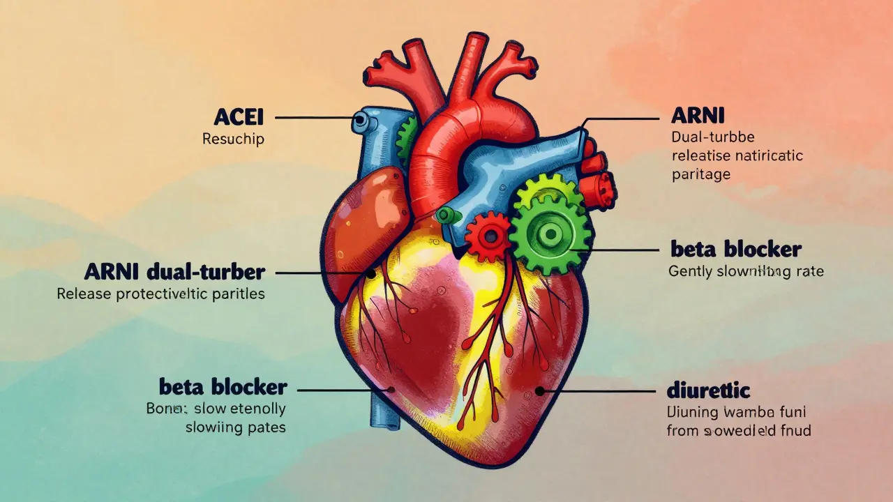 Heart Failure Medications: ACEIs, ARNI, Beta Blockers, and Diuretics Explained