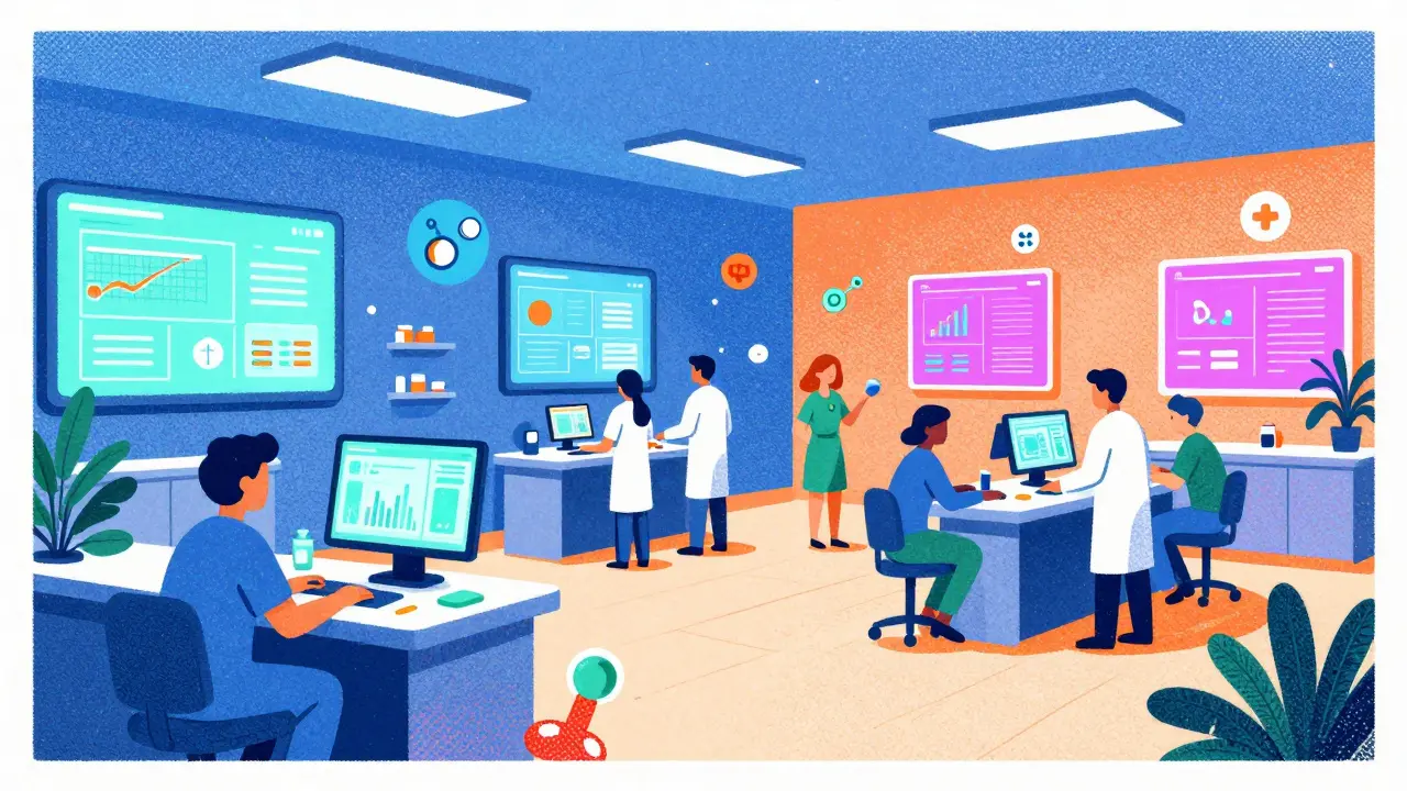 Modern healthcare facility with technology integration